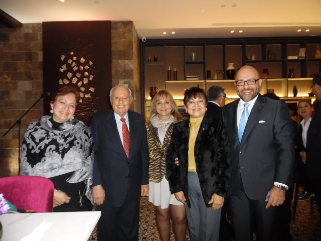 Tibisay Monsalve gerente de la Sociedad de Hoteles, Carlos López presidente del Skal Club de Lima, Miriam Graham ,nuestra Directora y Carlos Rangel Bosque Country Manager-Peru Latin América